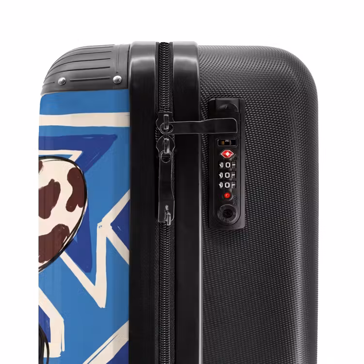 Koffer - Frau – Cowboyhut – Porträt – Modern – Blau - Vrouw - Cowboyhoed - Portret - Modern - Blauw NBS - Handbagage koffer - Vrouwen middel