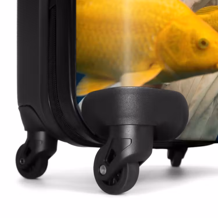 Koffer - Frau – Fisch – Wasser – Natur – Gelb - Vrouw - Vis - Water - Natuur - Geel NBS - Handbagage koffer - Vrouwen middel