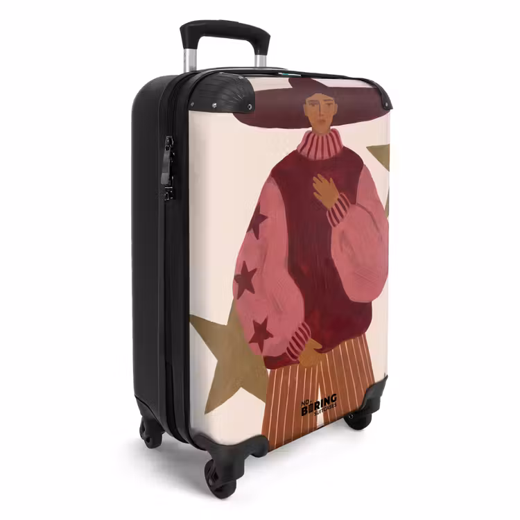 Koffer - Frau – Hut – Abstrakt – Modern – Porträt - Vrouw - Hoed - Abstract - Modern - Portret NBS - Handbagage koffer - Vrouwen middel