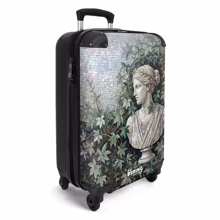 Koffer - Frau – Klassisch – Mosaik – Natur – Grün - Vrouw - Klassiek - Mozaiëk - Natuur - Groen NBS - Handbagage koffer - Volwassenen Unisex middel