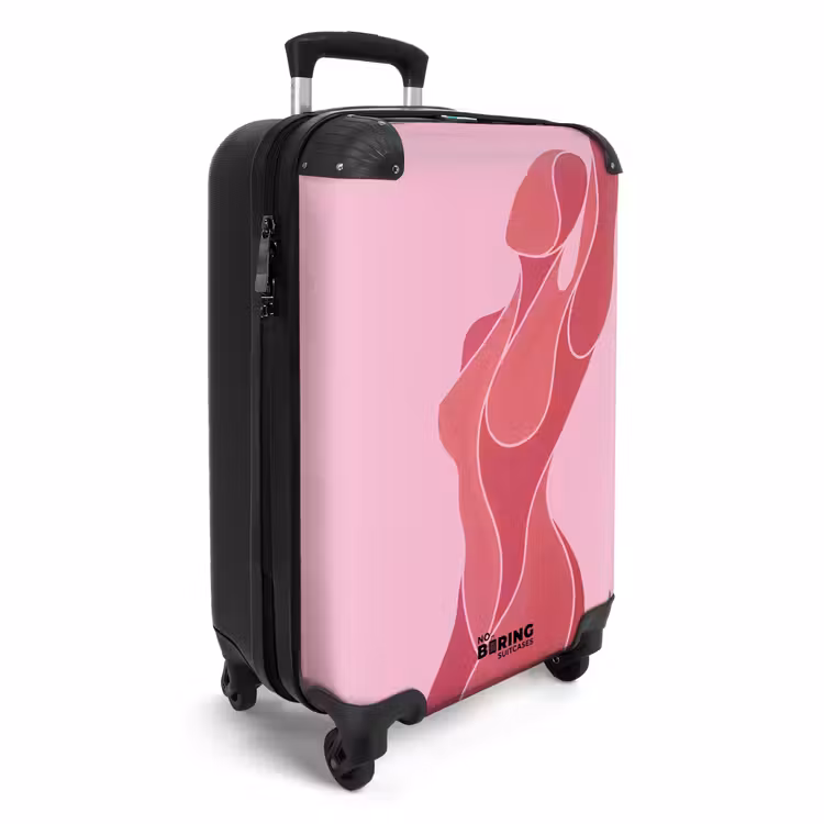 Koffer - Frau – Körper – Abstrakt – Rosa - Vrouw - Lichaam - Abstract - Roze NBS - Handbagage koffer - Vrouwen middel
