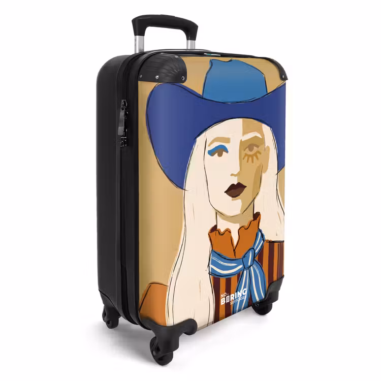 Koffer - Frau – Porträt – Abstrakt – Farbenfroh – Modern - Vrouw - Portret - Abstract - Kleurrijk - Modern NBS - Handbagage koffer - Vrouwen middel