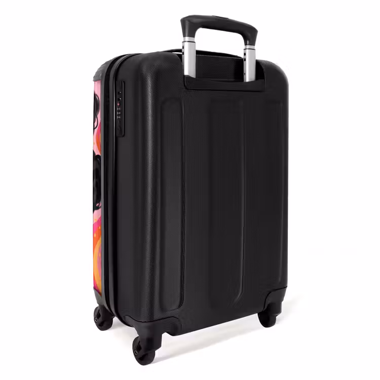 Koffer - Frau – Porträt – Abstrakt – Farbenfroh – Rosa - Vrouw - Portret - Abstract - Kleurrijk - Roze NBS - Handbagage koffer - Vrouwen middel