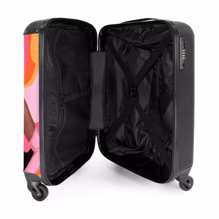 Koffer - Frau – Porträt – Farbenfroh – Modern – Kunst - Vrouw - Portret - Kleurrijk - Modern - Kunst NBS - Handbagage koffer - Vrouwen middel