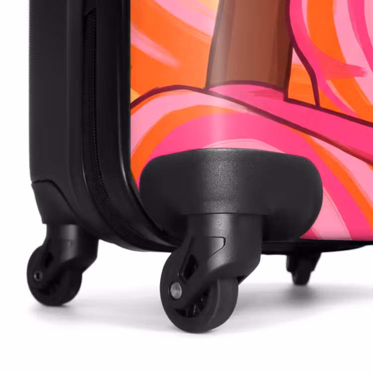 Koffer - Frau – Porträt – Kunst – Abstrakt – Rosa - Vrouw - Portret - Kunst - Abstract - Roze NBS - Handbagage koffer - Vrouwen middel