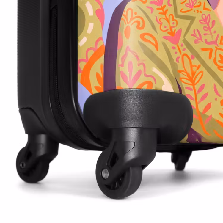 Koffer - Frau – Sonnenbrille – Porträt – Modern – Farbenfroh - Vrouw - Zonnebril - Portret - Modern - Kleurrijk NBS - Handbagage koffer - Vrouwen middel