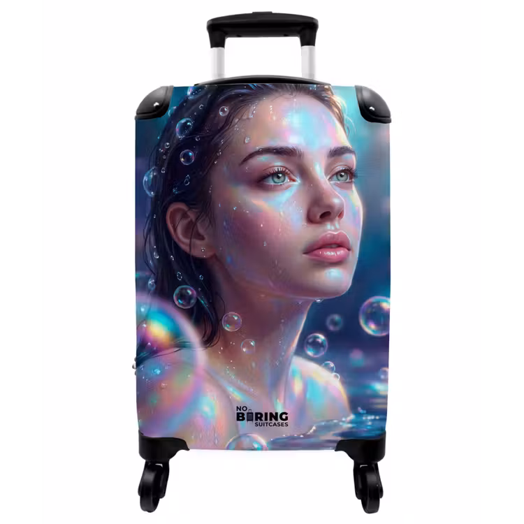 Koffer - Frau – Wasser – Porträt – Farbenfroh – Modern — 1