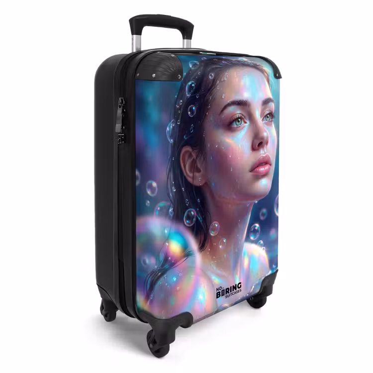 Koffer - Frau – Wasser – Porträt – Farbenfroh – Modern — 2