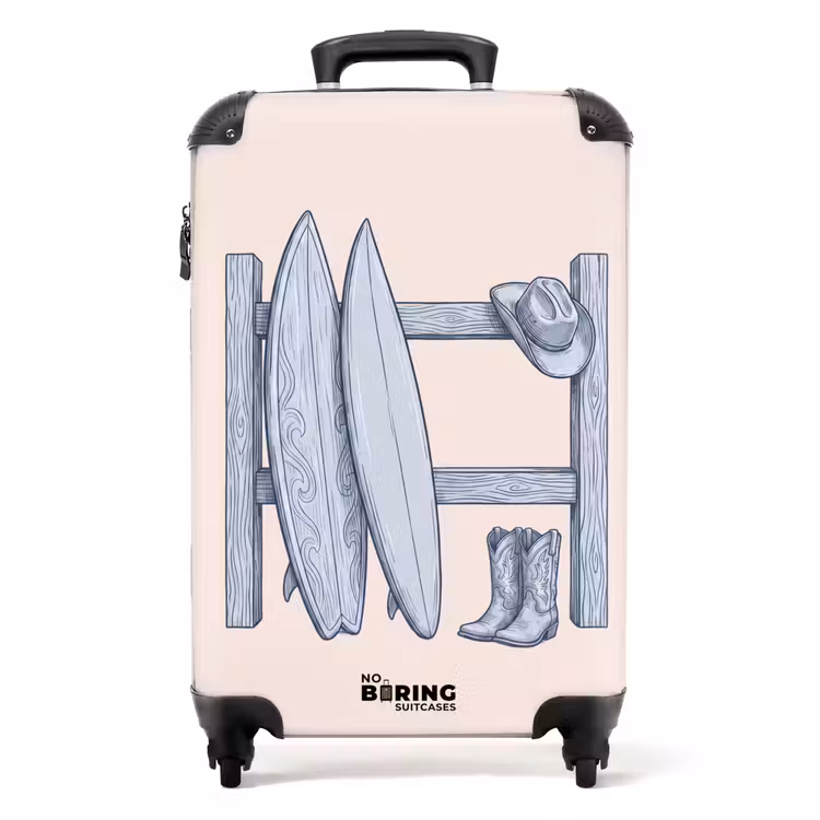 Koffer - Freizeit – Kleidung – Abenteuer – Illustration – Sommer - Recreatie - Kleding - Avontuur - Illustratie - Zomer NBS - Handbagage koffer - Volwassenen Unisex middel