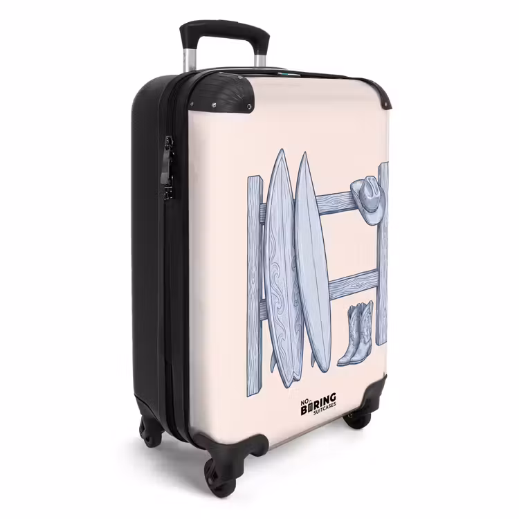 Koffer - Freizeit – Kleidung – Abenteuer – Illustration – Sommer - Recreatie - Kleding - Avontuur - Illustratie - Zomer NBS - Handbagage koffer - Volwassenen Unisex middel
