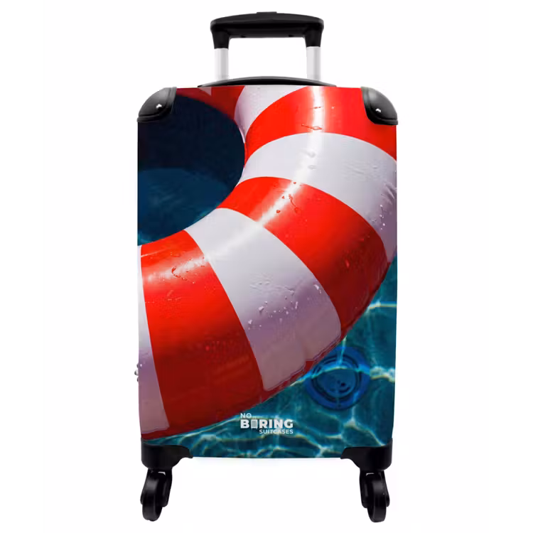 Koffer - Freizeit – Wasser – Sommer – Rot – Weiß - Recreatie - Water - Zomer - Rood - Wit NBS - Handbagage koffer - Vrouwen middel