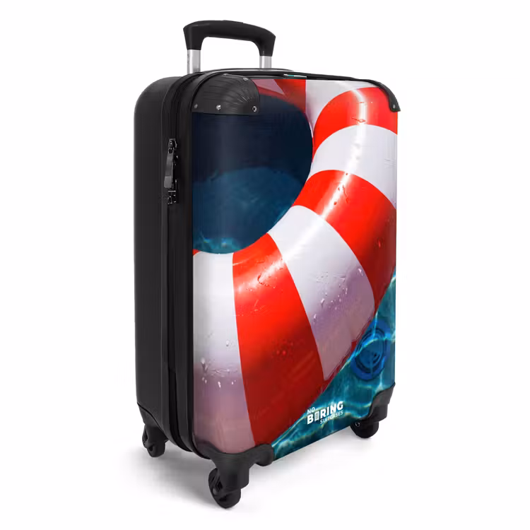 Koffer - Freizeit – Wasser – Sommer – Rot – Weiß - Recreatie - Water - Zomer - Rood - Wit NBS - Handbagage koffer - Vrouwen middel