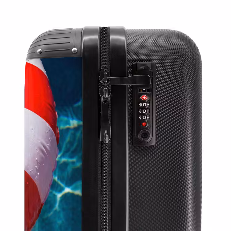 Koffer - Freizeit – Wasser – Sommer – Rot – Weiß - Recreatie - Water - Zomer - Rood - Wit NBS - Handbagage koffer - Vrouwen middel