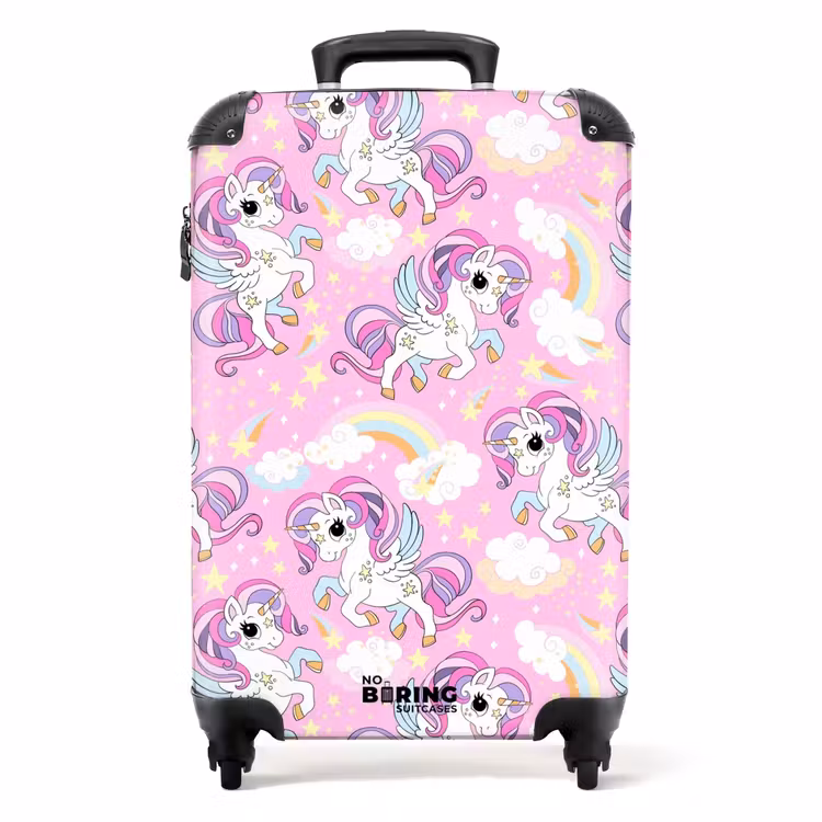 Vrolijke Eenhoorn Parade NBS - Handbagage koffer - Unisex middel -productfoto_recht