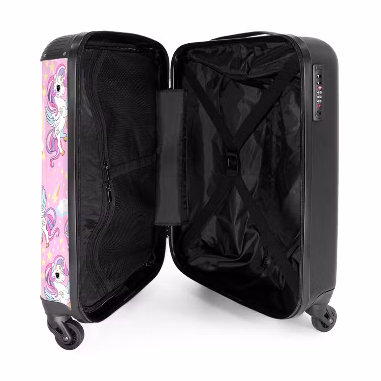 Vrolijke Eenhoorn Parade NBS - Handbagage koffer - Unisex middel -binnenkant