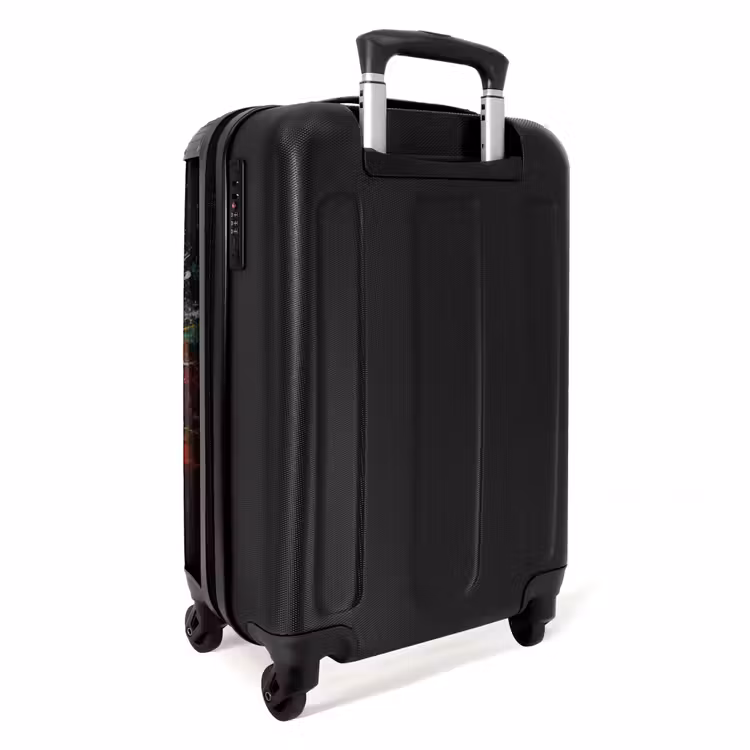 Voetbal omringd door verfklodders NBS - Handbagage koffer - Volwassenen Unisex middel -achterkant