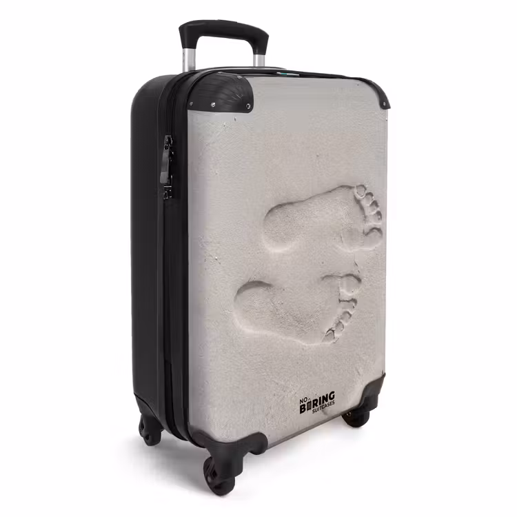 Voeten - Afdrukken - Zand NBS - Handbagage koffer - Volwassenen Unisex middel -productfoto_3d
