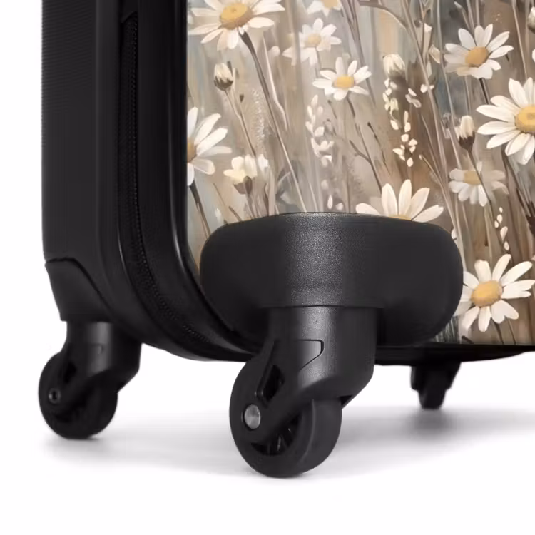 Koffer - Gänseblümchen – Illustration – Weiß - Madelief - Illustratie - Wit NBS - Handbagage koffer - Vrouwen middel