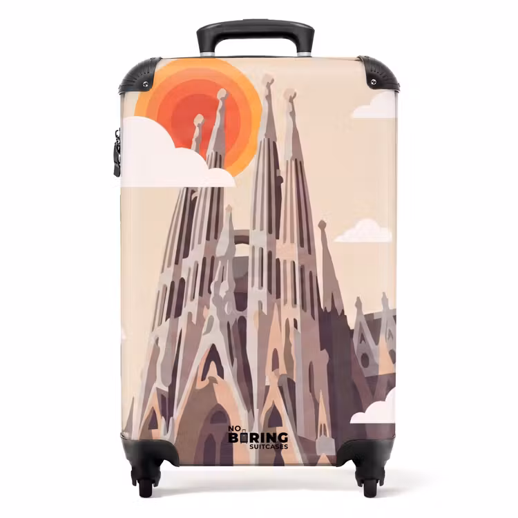 Koffer - Gebäude – Türme – Architektur – Abstrakt – Sonnenuntergang - Gebouw - Torens - Architectuur - Abstract - Zonsondergang NBS - Handbagage koffer - Volwassenen Unisex middel