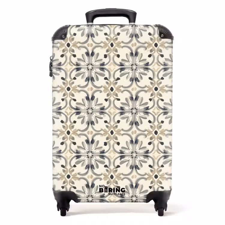 Floraal - Patroon - Kleurrijk NBS - Handbagage koffer - Volwassenen Unisex middel -productfoto_recht