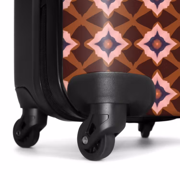 Koffer - Geometrisch – Anmutig – Braun - Geometrisch - Sierlijk - Bruin NBS - Handbagage koffer - Vrouwen middel