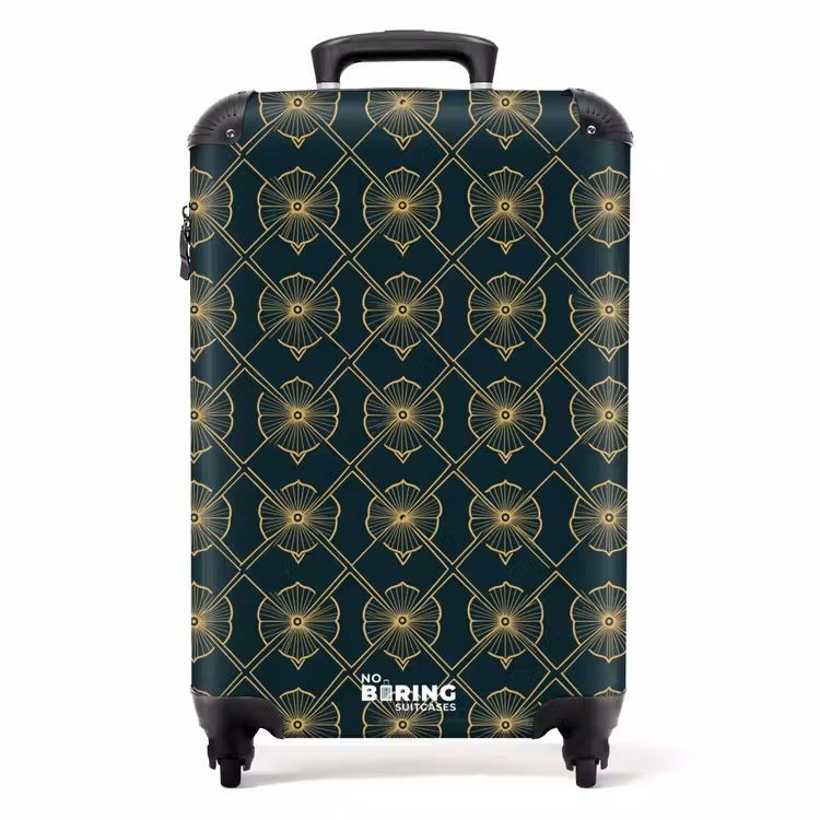 Koffer - Geometrisch - Elegant - Grün - Geometrisch - Elegant - Groen NBS - Handbagage koffer - Volwassenen Unisex middel