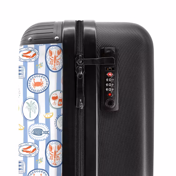 Gestreepte zomer print kleurrijk NBS - Handbagage koffer - Volwassenen Unisex middel -slot