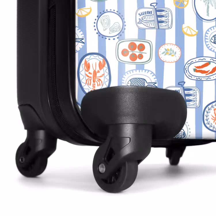 Gestreepte zomer print kleurrijk NBS - Handbagage koffer - Volwassenen Unisex middel -wiel