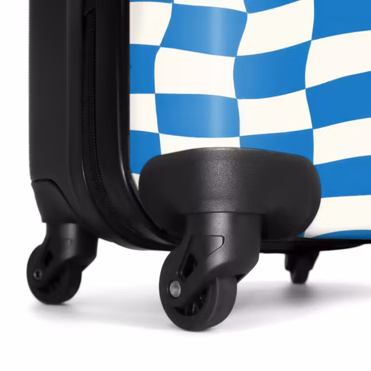 Koffer - Gewellt – Muster – Blau - Golvend - Patroon - Blauw NBS - Handbagage koffer - Vrouwen middel