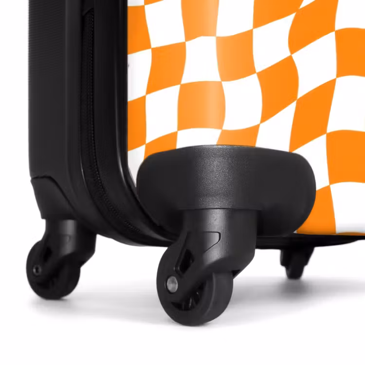 Koffer - Gewellt – Muster – Orange - Golvend - Patroon - Oranje NBS - Handbagage koffer - Vrouwen middel