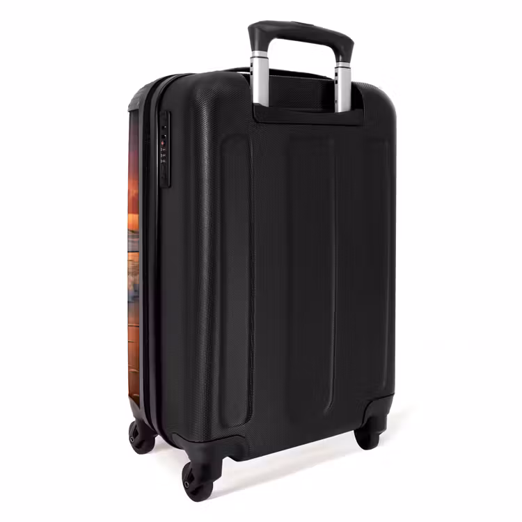 Golvende zee bij zonsondergang NBS - Handbagage koffer - Unisex middel -achterkant