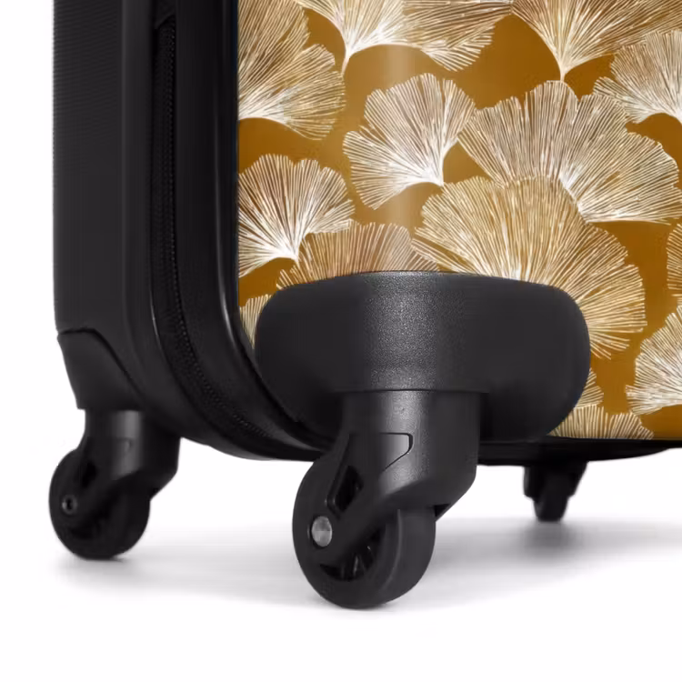 Ginkgo - Bladeren - Goud NBS - Handbagage koffer - Volwassenen Unisex middel -wiel