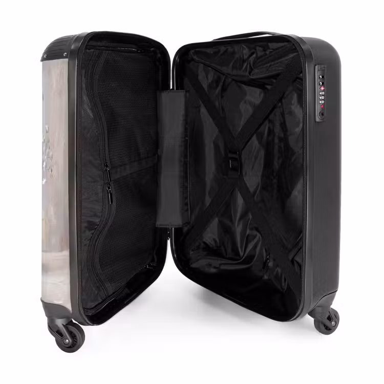 Koffer - Gipsblume – Vase – Weiß - Gipskruid - Vaas - Wit NBS - Handbagage koffer - Vrouwen middel