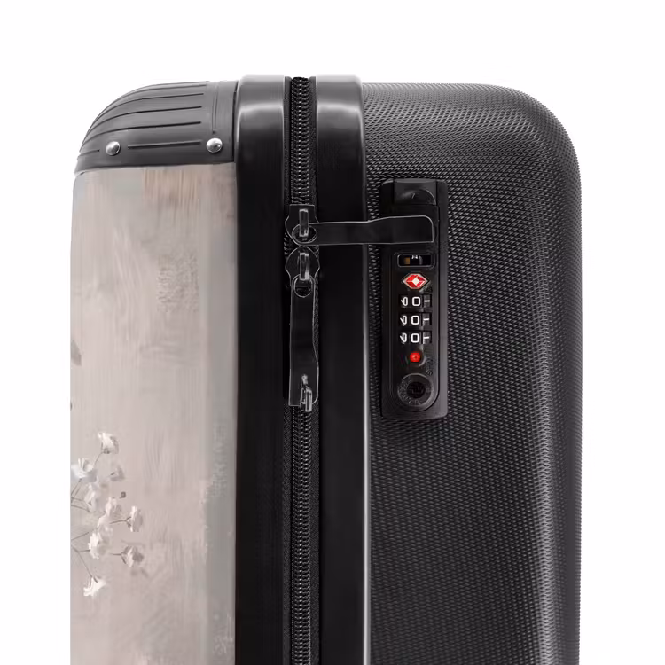 Koffer - Gipsblume – Vase – Weiß - Gipskruid - Vaas - Wit NBS - Handbagage koffer - Vrouwen middel