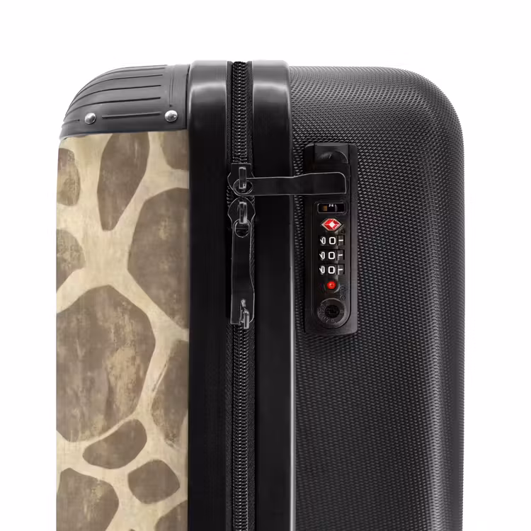 Giraf - Klassiek - Bruin NBS - Handbagage koffer - Volwassenen Unisex middel -slot