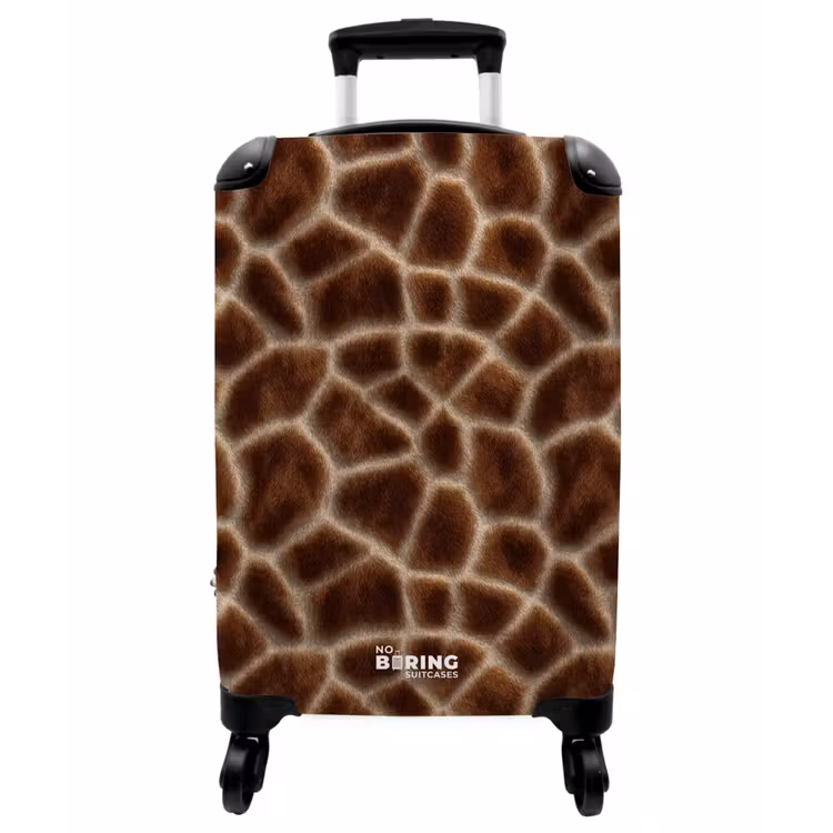 Koffer - Giraffe - Mantel - Braun - Giraf - Vacht - Bruin NBS - Handbagage koffer - Vrouwen middel
