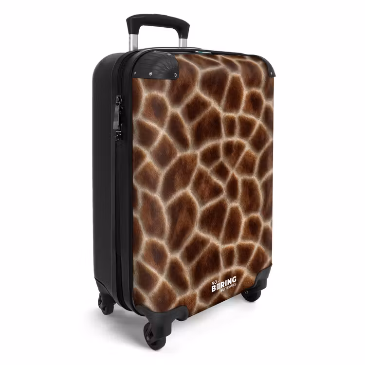 Koffer - Giraffe - Mantel - Braun - Giraf - Vacht - Bruin NBS - Handbagage koffer - Vrouwen middel