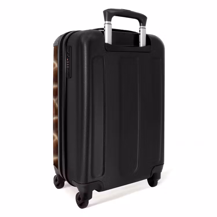 Koffer - Giraffe - Mantel - Braun - Giraf - Vacht - Bruin NBS - Handbagage koffer - Vrouwen middel
