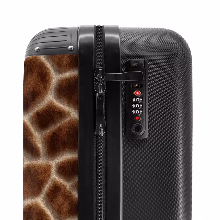 Koffer - Giraffe - Mantel - Braun - Giraf - Vacht - Bruin NBS - Handbagage koffer - Vrouwen middel