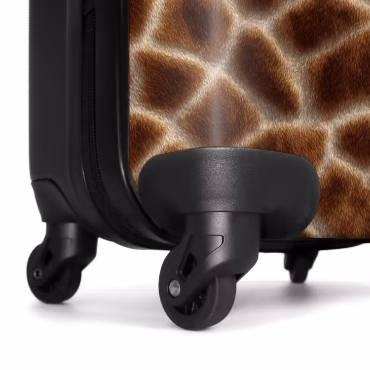 Koffer - Giraffe - Mantel - Braun - Giraf - Vacht - Bruin NBS - Handbagage koffer - Vrouwen middel