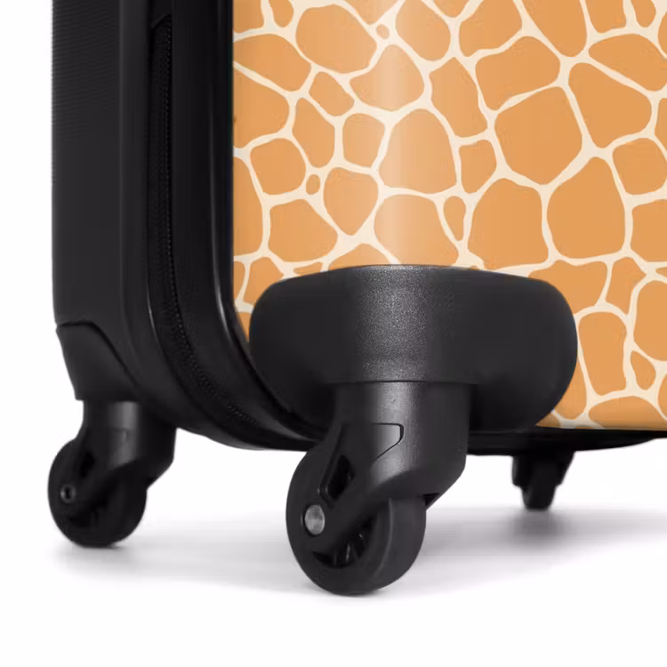 Giraffe geel mozaïek NBS - Handbagage koffer - Volwassenen Unisex middel -wiel