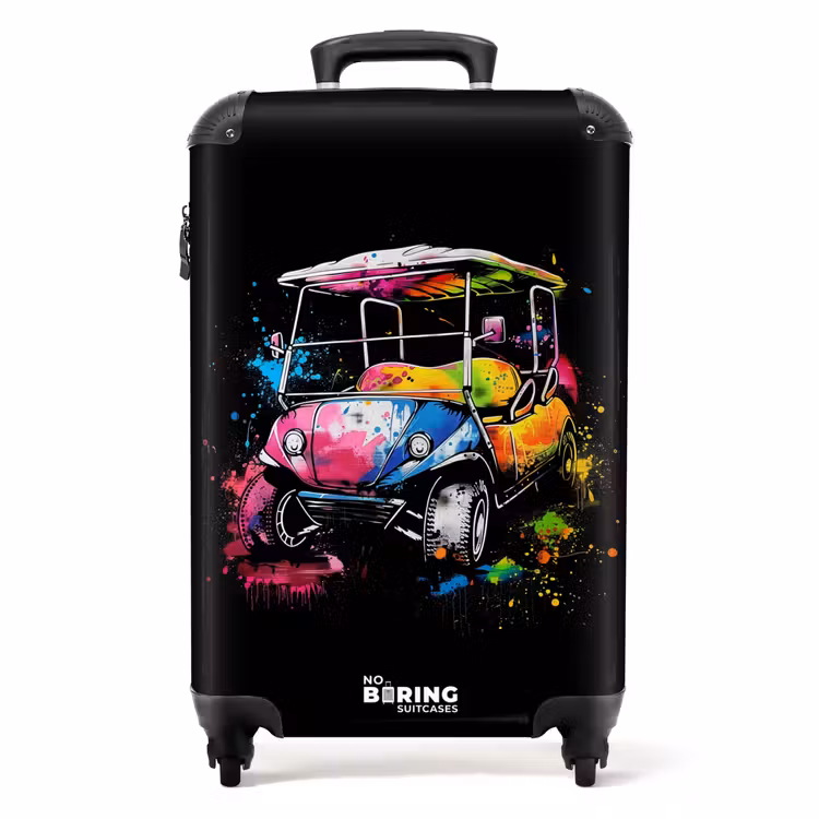 Golfkar met graffiti NBS - Handbagage koffer - Unisex middel -productfoto_recht