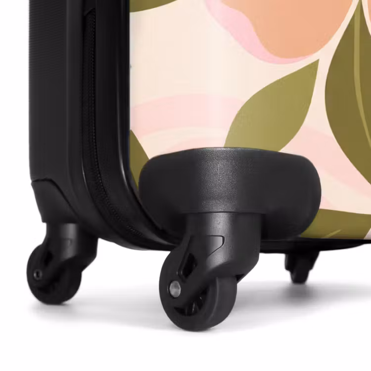Koffer - Grafik – Blumen – Rosa - Grafisch - Bloemen - Roze NBS - Handbagage koffer - Vrouwen middel
