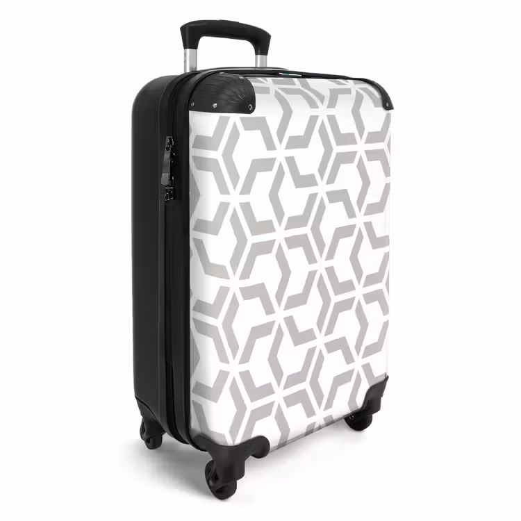 Grafisch - Patroon - Modern NBS - Handbagage koffer - Kinderen Unisex middel 644 -productfoto_3d