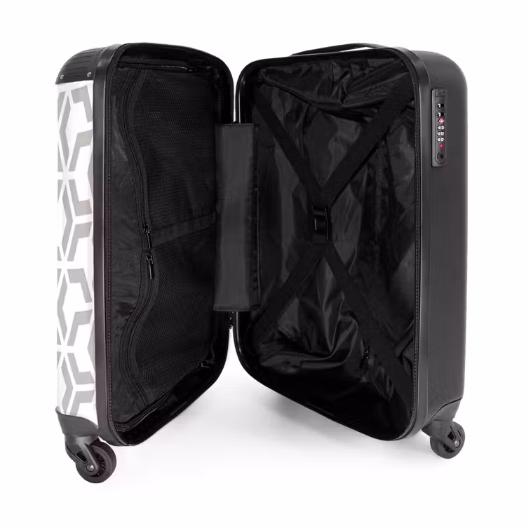 Grafisch - Patroon - Modern NBS - Handbagage koffer - Kinderen Unisex middel 644 -binnenkant