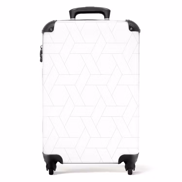 Grafisch - Patroon - Modern - Fijnstijl NBS - Handbagage koffer - Kinderen Unisex middel 644 -productfoto_recht