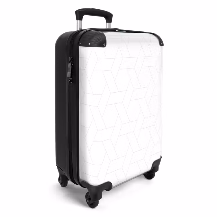Grafisch - Patroon - Modern - Fijnstijl NBS - Handbagage koffer - Kinderen Unisex middel 644 -productfoto_3d