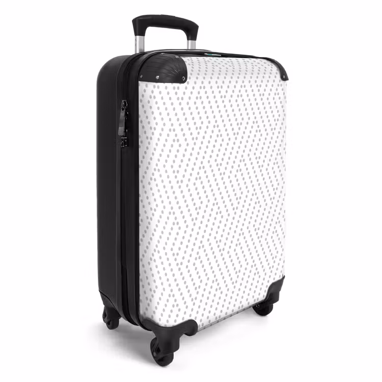 Grafisch - Patroon - Modern - Stippen NBS - Handbagage koffer - Kinderen Unisex middel 644 -productfoto_3d