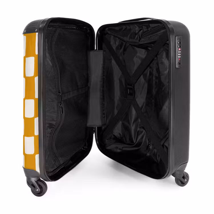 Koffer - Grafik – Muster – Ocker - Grafisch - Patroon - Oker NBS - Handbagage koffer - Vrouwen middel
