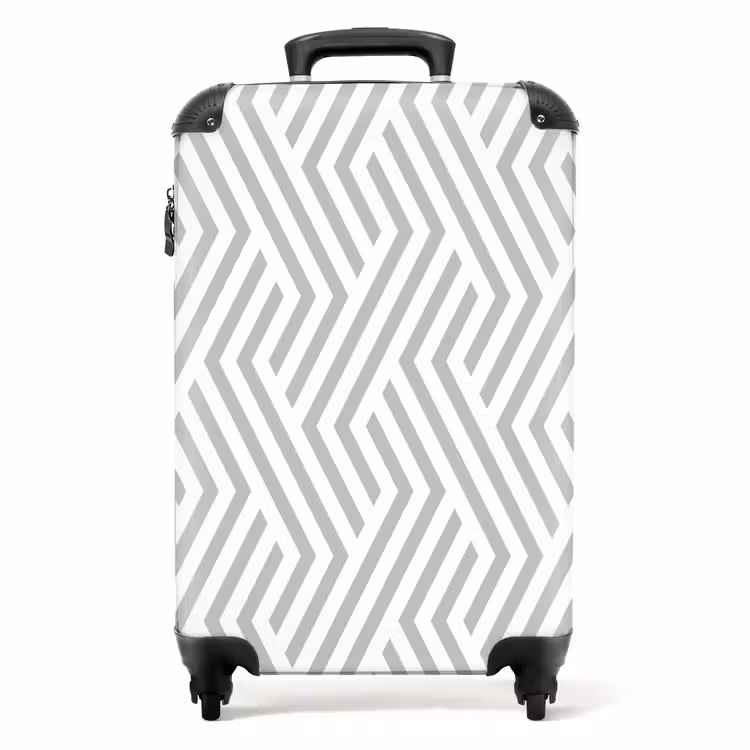 Grafisch - Patroon - Modern - Opvallend NBS - Handbagage koffer - Kinderen Unisex middel 644 -productfoto_recht